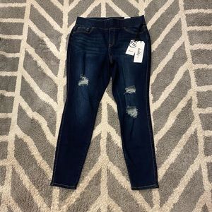 Fashion to Figure Dark Blue Distressed Jeggings
